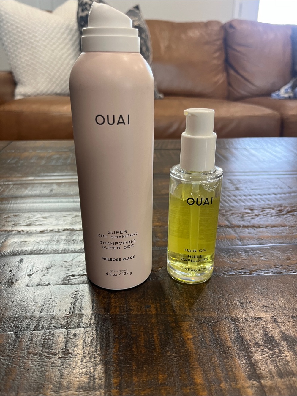OUAI bundle Dry Shampoo & Yellow Hair Oil hair bundle oil- 1.5oz dry-4.5oz